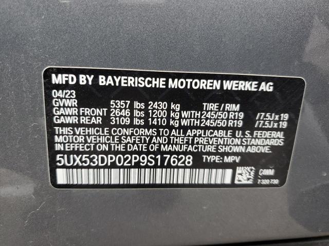 2023 BMW X3 xDrive30I VIN: 5UX53DP02P9S17628 Lot: 56101444