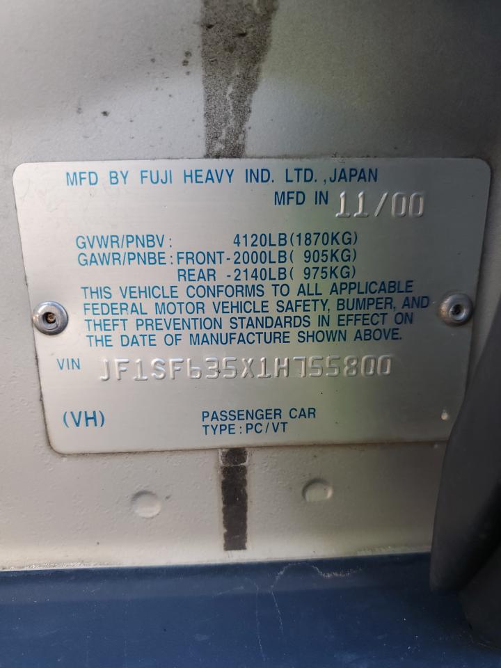JF1SF635X1H755800 2001 Subaru Forester L
