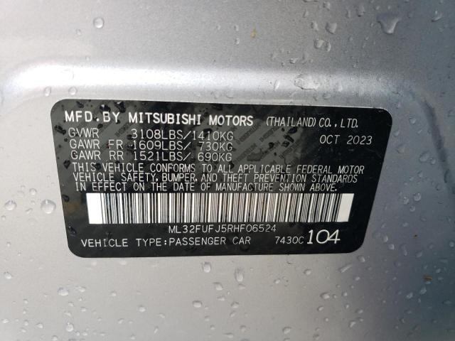 2024 Mitsubishi Mirage G4 Es VIN: ML32FUFJ5RHF06524 Lot: 55930574