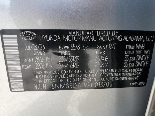 2023 Hyundai Santa Fe Limited VIN: 5NMS5DA19PH013705 Lot: 56336944