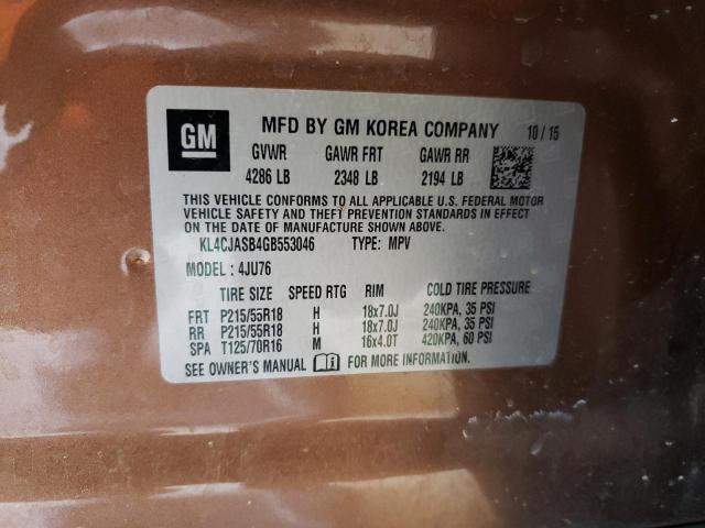 2016 Buick Encore VIN: KL4CJASB4GB553046 Lot: 56440584