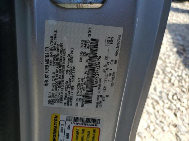 2015 Ford Mustang Gt VIN: 1FA6P8CF8F5326196 Lot: 52893884