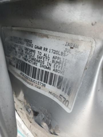 2003 Mitsubishi Lancer Es VIN: JA3AJ26E03U015738 Lot: 54970634