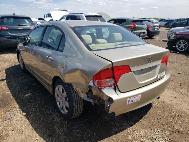 HONDA CIVIC LX 2007 tan  gas 1HGFA16517L143212 photo #3