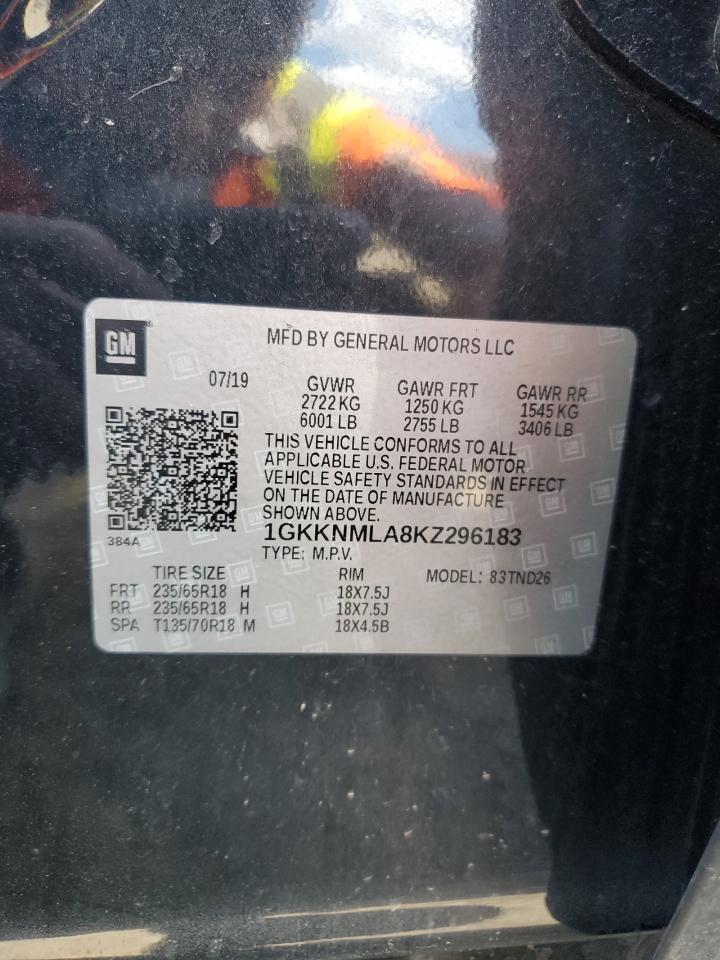 1GKKNMLA8KZ296183 2019 GMC Acadia Slt-1