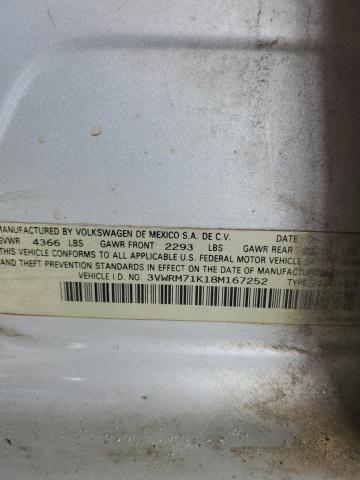 2008 Volkswagen Jetta Se VIN: 3VWRM71K18M167252 Lot: 56130994