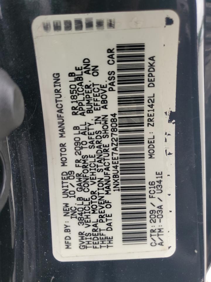 1NXBU4EE7AZ278084 2010 Toyota Corolla Base