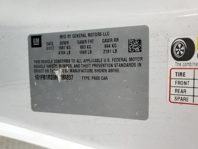 2017 Chevrolet Camaro Lt VIN: 1G1FB1RS9H0183837 Lot: 55954134