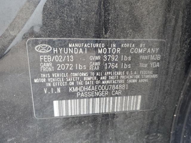 2013 Hyundai Elantra Gls VIN: KMHDH4AE0DU784881 Lot: 55086664