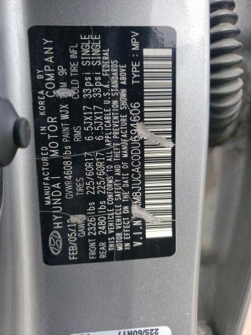 2013 Hyundai Tucson Gls VIN: KM8JUCAC0DU694606 Lot: 56080594