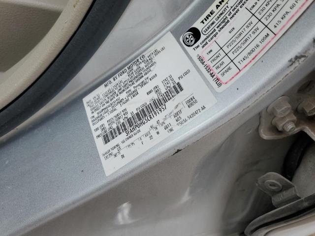 2012 Ford Fusion Se VIN: 3FAHP0HG5CR191957 Lot: 54173504