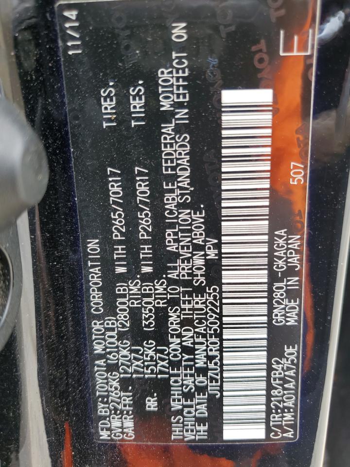 2015 Toyota 4Runner Sr5 vin: JTEZU5JR0F5092255