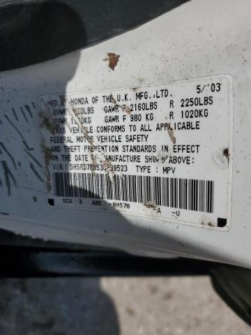 2003 Honda Cr-V Ex VIN: SHSRD78853U139523 Lot: 54694304