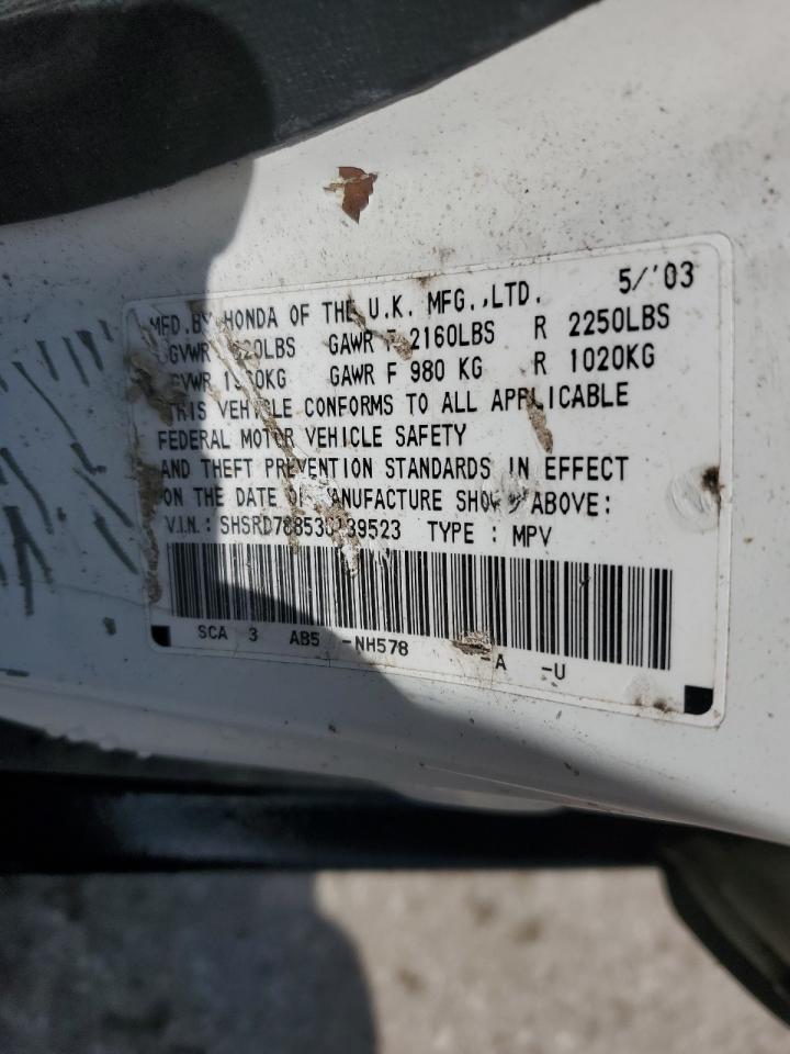 SHSRD78853U139523 2003 Honda Cr-V Ex