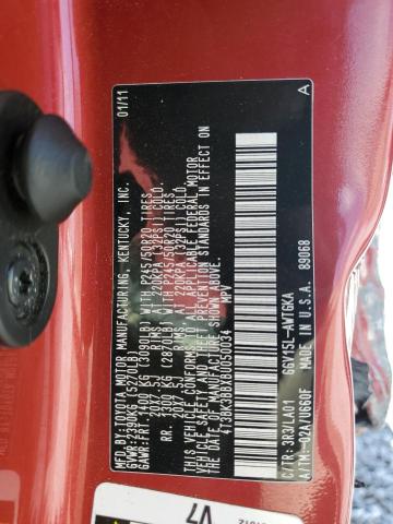 2011 Toyota Venza VIN: 4T3BK3BBXBU050034 Lot: 55214234