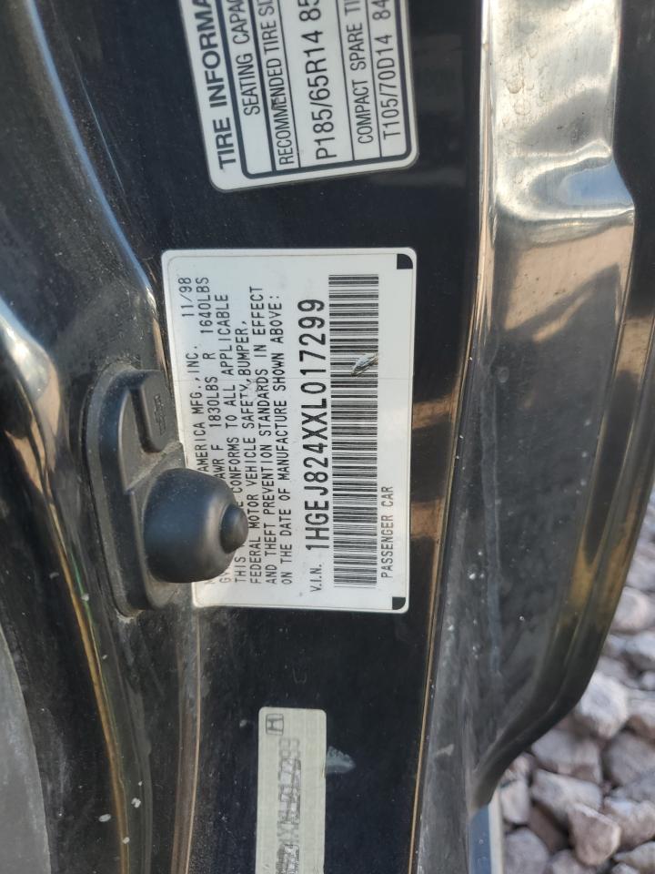 1HGEJ824XXL017299 1999 Honda Civic Ex