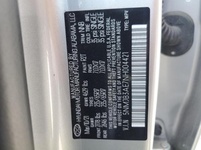 2022 Hyundai Tucson Sel VIN: 5NMJB3AE7NH004421 Lot: 52374364