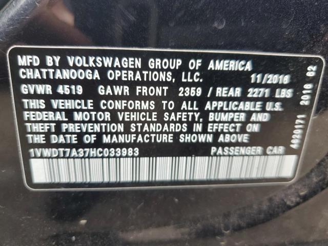 1VWDT7A37HC033983 2017 VOLKSWAGEN PASSAT - Image 12