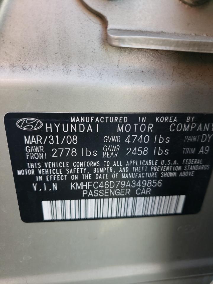 KMHFC46D79A349856 2009 Hyundai Azera Gls