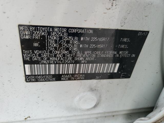 2017 Toyota Rav4 Le VIN: JTMZFREV1HJ125819 Lot: 53975484