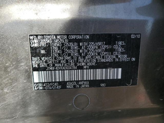 2010 Toyota Rav4 VIN: JTMBF4DVXAD034784 Lot: 56824044
