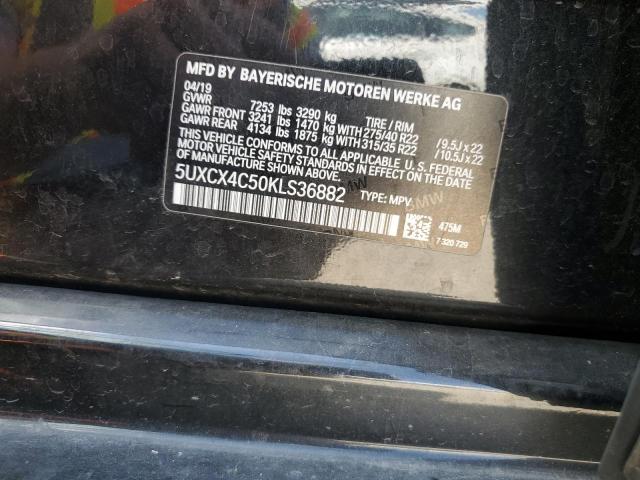2019 BMW X7 XDRIVE5 - 5UXCX4C50KLS36882