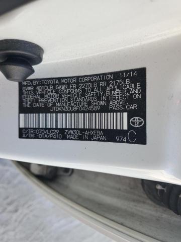 2015 Toyota Prius VIN: JTDKN3DU8F0424589 Lot: 56497914