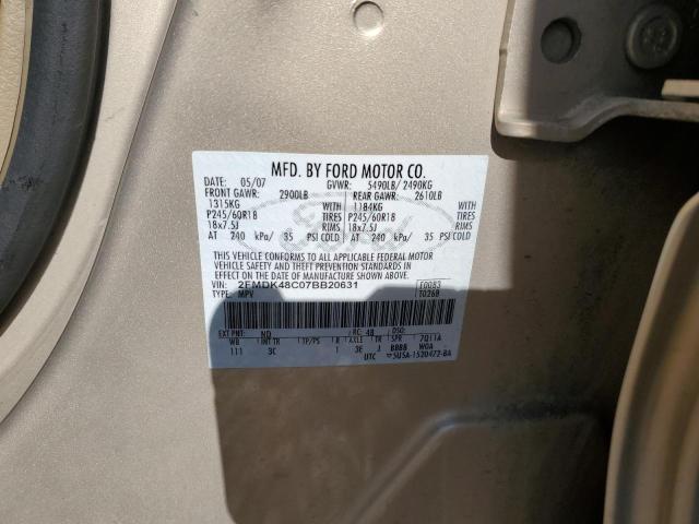 2007 Ford Edge Sel VIN: 2FMDK48C07BB20631 Lot: 54735694