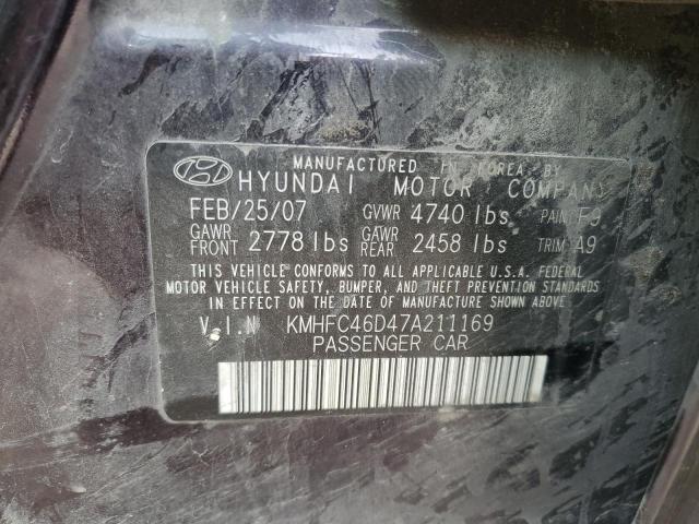 2007 Hyundai Azera Gls VIN: KMHFC46D47A211169 Lot: 55726494