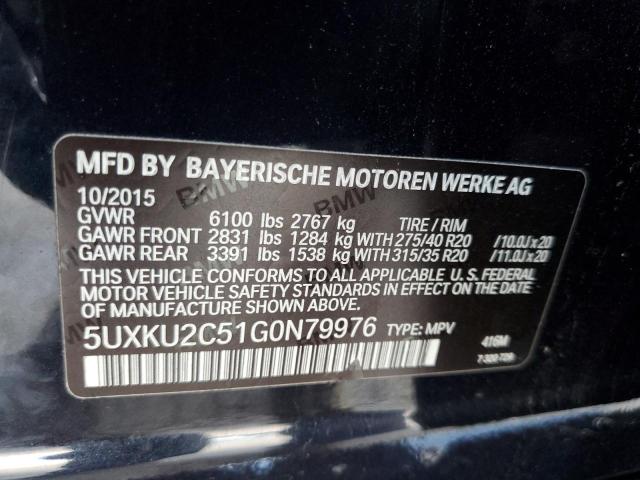 2016 BMW X6 xDrive35I VIN: 5UXKU2C51G0N79976 Lot: 52633624