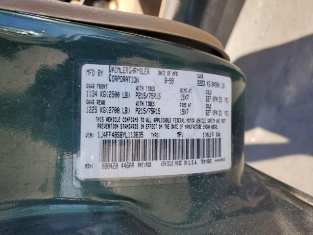 2000 Jeep Cherokee Sport VIN: 1J4FF48S8YL113835 Lot: 57113224