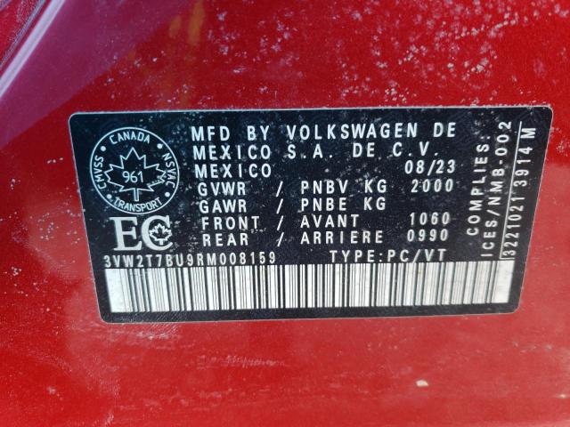 2024 Volkswagen Jetta Gli Autobahn VIN: 3VW2T7BU9RM008159 Lot: 53399814