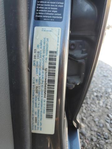 2004 Volkswagen Jetta Gl VIN: 3VWRK69M24M037075 Lot: 54445074