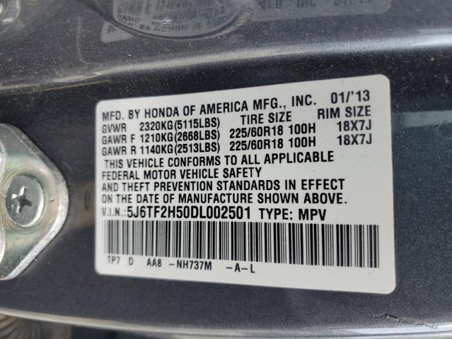 2013 Honda Crosstour Exl VIN: 5J6TF2H50DL002501 Lot: 56195024