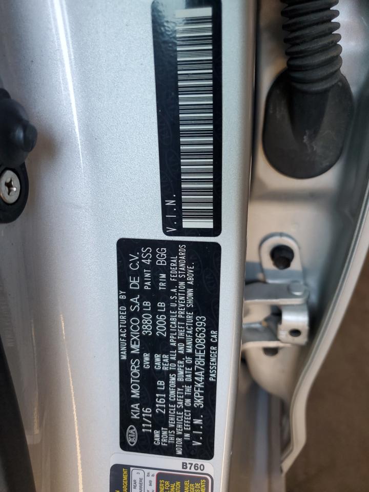 3KPFK4A78HE086393 2017 Kia Forte Lx