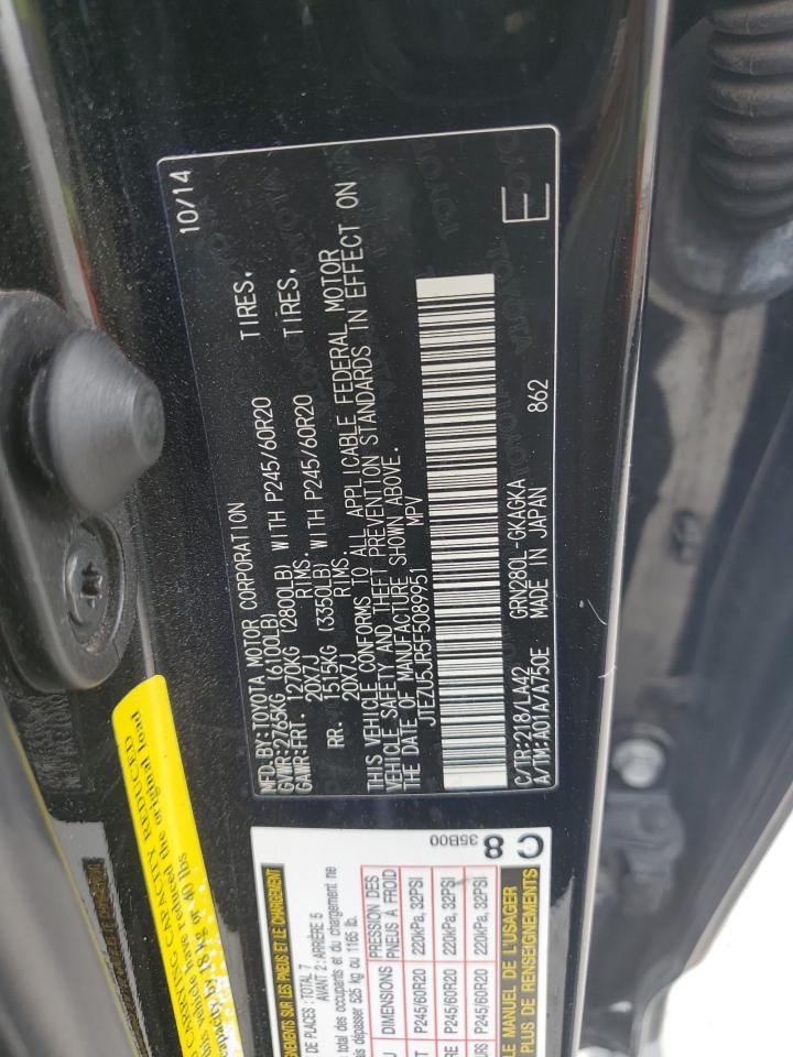 JTEZU5JR5F5089951 2015 Toyota 4Runner Sr5