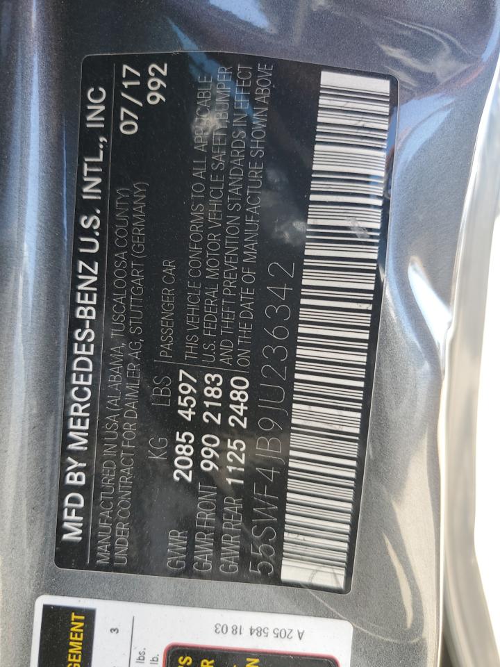 55SWF4JB9JU236342 2018 Mercedes-Benz C 300