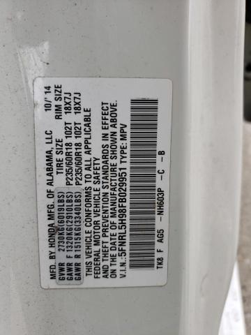 2015 HONDA ODYSSEY 5FNRL5H98FB029951