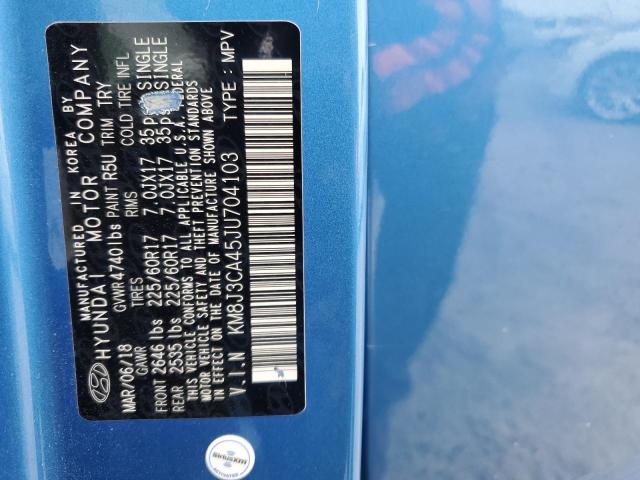 2018 Hyundai Tucson Sel VIN: KM8J3CA45JU704103 Lot: 55343914