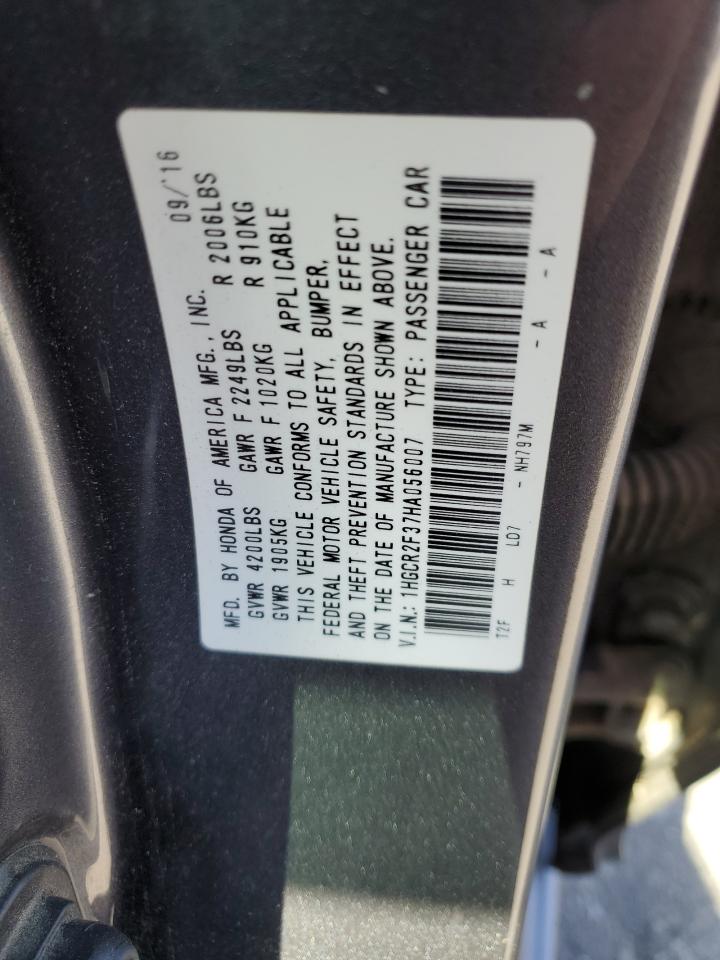 1HGCR2F37HA056007 2017 Honda Accord Lx