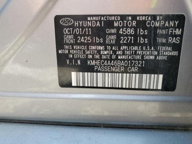 2011 Hyundai Sonata Hybrid VIN: KMHEC4A46BA017321 Lot: 56156494