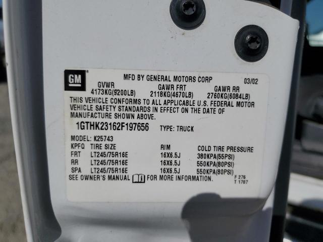 2002 GMC Sierra K2500 Heavy Duty VIN: 1GTHK23162F197656 Lot: 55524894