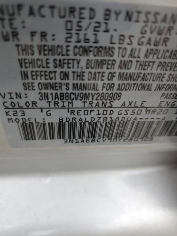 2021 Nissan Sentra Sv VIN: 3N1AB8CV9MY280908 Lot: 54942094