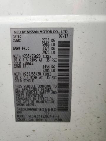 2017 Nissan Pathfinder S VIN: 5N1DR2MN9HC906680 Lot: 56029414