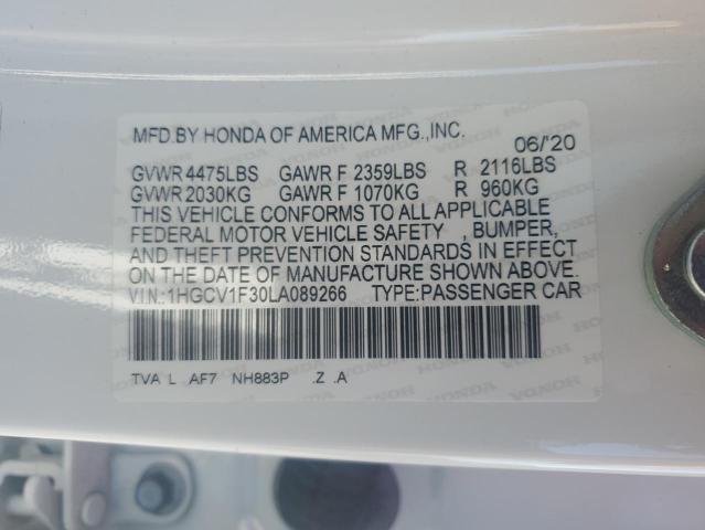 1HGCV1F30LA089266 Honda Accord SPO 12