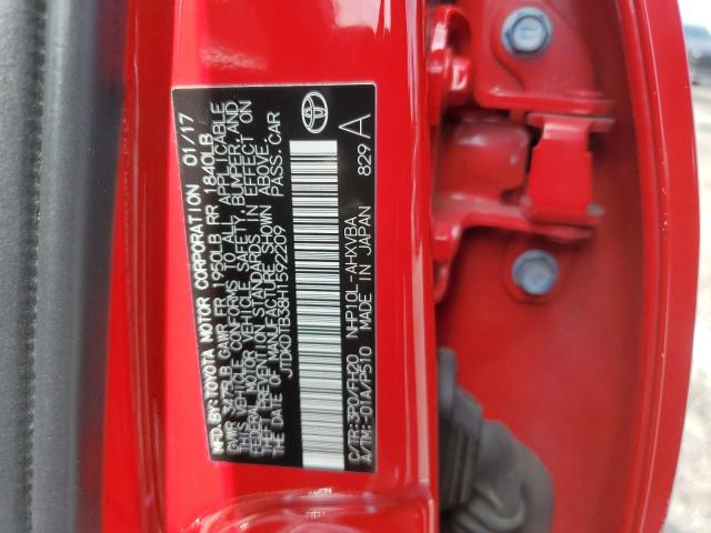 2017 Toyota Prius C VIN: JTDKDTB38H1592209 Lot: 55664274