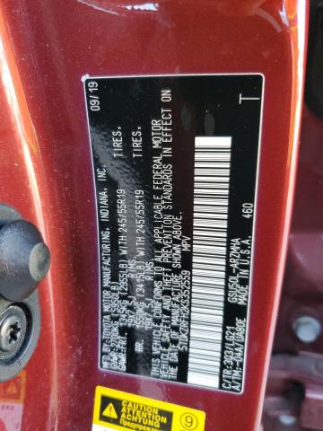 2019 Toyota Highlander Se VIN: 5TDKZRFH2KS352559 Lot: 55569884