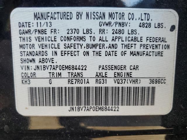 2014 Infiniti Q50 Base VIN: JN1BV7AP0EM684422 Lot: 55727354