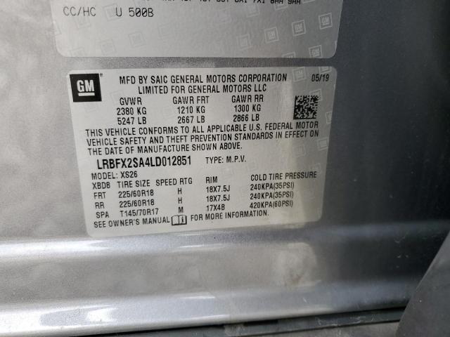 2020 Buick Envision Essence VIN: LRBFX2SA4LD012851 Lot: 55126294