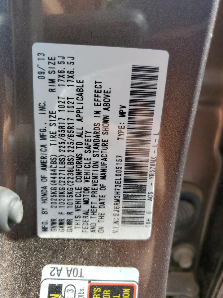 5J6RM3H73EL005157 2014 Honda Cr-V Exl